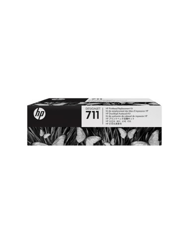 HP 711 Cabezal de Impresion Original + Pack de 4 Cartuchos de Tinta - C1Q10A