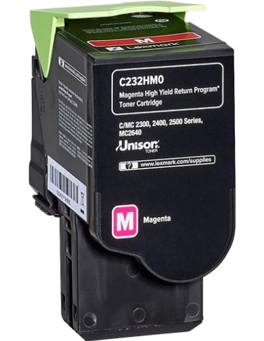 Lexmark C2325/C2425/C2535/MC2325/MC2425/MC2535/MC2640 Magenta Cartucho de Toner Original - C232HM0