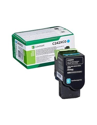 Lexmark C2425/C2535/MC2425/MC2535/MC2640 Cyan Cartucho de Toner Original - C242XC0