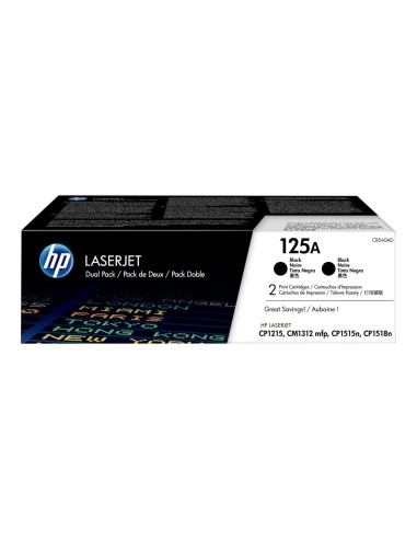 HP CB540A Negro Pack de 2 Cartuchos de Toner Originales - 125A