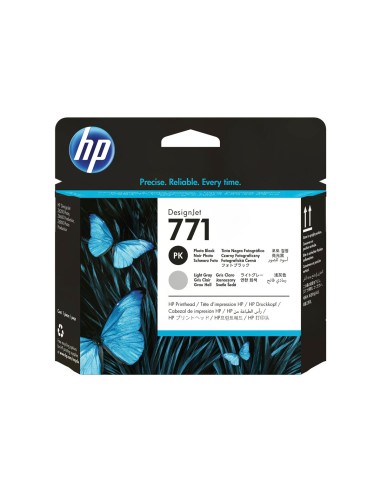 HP 771 Cabezal de Impresion Original - Negro Photo, Gris Light - CE020A