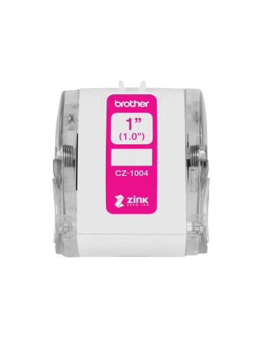 Brother CZ1004 Rollo de Etiquetas Originales de TamaÃ±o Personalizado - Ancho 25mm x 5 metros - Zero Ink