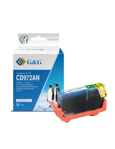 G&G HP 920XL Cyan Cartucho de Tinta Generico -...