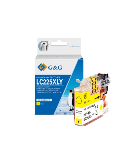 G&G Brother LC225XL Amarillo Cartucho de Tinta Generico - Reemplaza LC225XLY