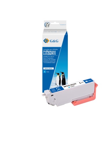 G&G Epson T2632/T2612 (26XL) Cyan Cartucho de...