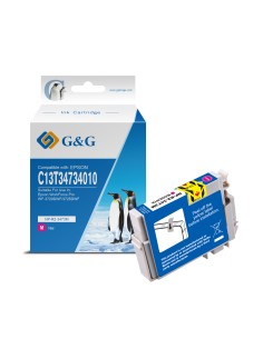 G&G Epson T3473/T3463 (34XL) Magenta Cartucho de Tinta...