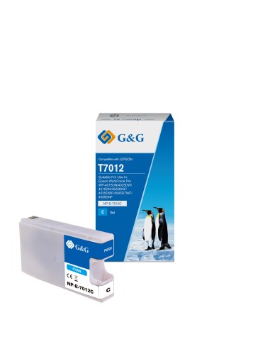 G&G Epson T7012 Cyan Cartucho de Tinta Generico - Reemplaza C13T70124010