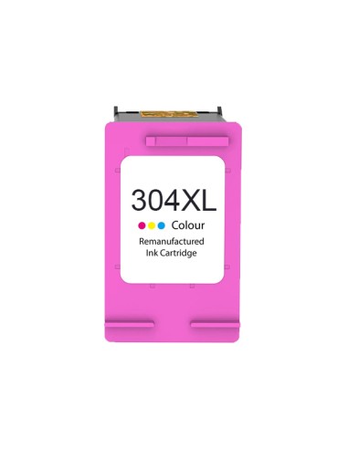 HP 304XL Color Cartucho de Tinta Remanufacturado - Muestra Nivel de Tinta - Reemplaza N9K07AE/N9K05AE