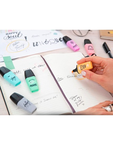 Rotulador stabilo boss mini pastel love estuche de 6 unidades colores surtidos