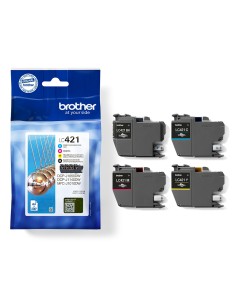 Brother LC421 Pack de 4 Cartuchos de Tinta Originales -...