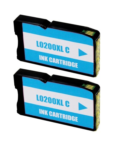 Lexmark 200XL Cyan Pack 2 Cartuchos de Tinta Genericos - Reemplaza 14L0198