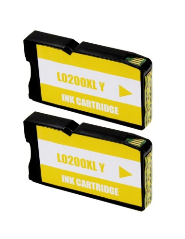 Lexmark 200XL Amarillo Pack 2 Cartuchos de Tinta Genericos - Reemplaza 14L0200