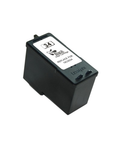 Lexmark 34 Negro Cartucho de Tinta Generico - Reemplaza 18C0034E