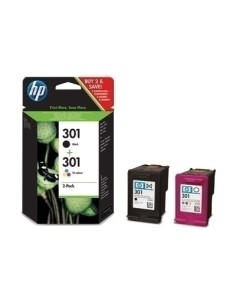HP 301 Negro + Color Pack de 2 Cartuchos de Tinta...