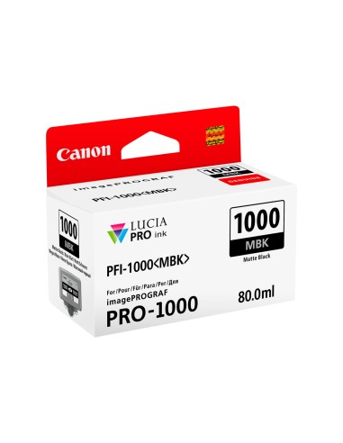 Canon PFI1000 Negro Mate Cartucho de Tinta Original - PFI1000MBK/0545C001