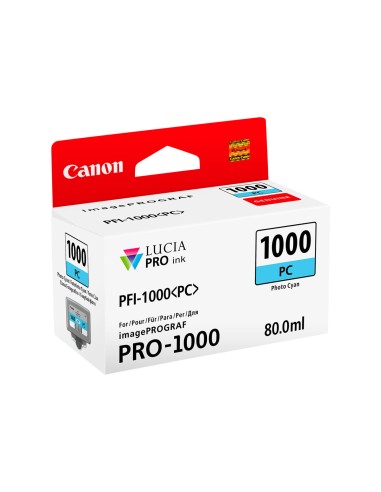 Canon PFI1000 Cyan Photo Cartucho de Tinta Original - PFI1000PC/0550C001