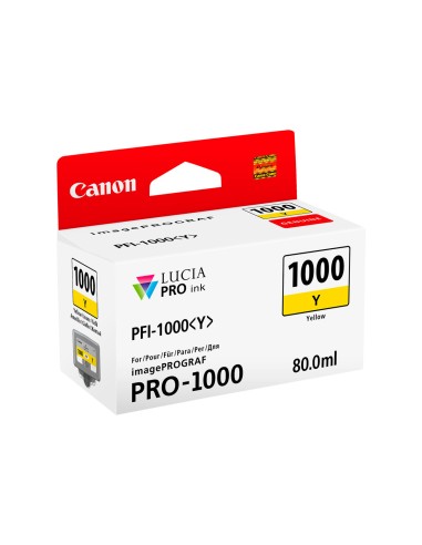 Canon PFI1000 Amarillo Cartucho de Tinta...