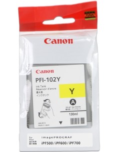 Canon PFI102 Amarillo Cartucho de Tinta Original - 0898B001