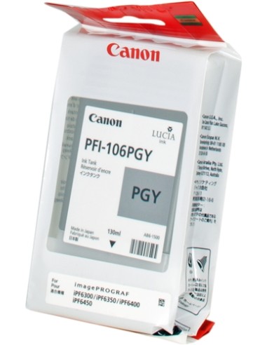 Canon PFI106 Gris Photo Cartucho de Tinta Original - PFI106PGY/6631B001