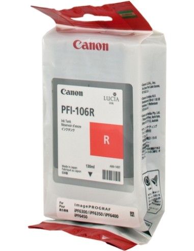 Canon PFI106 Rojo Cartucho de Tinta Original - PFI106R/6627B001