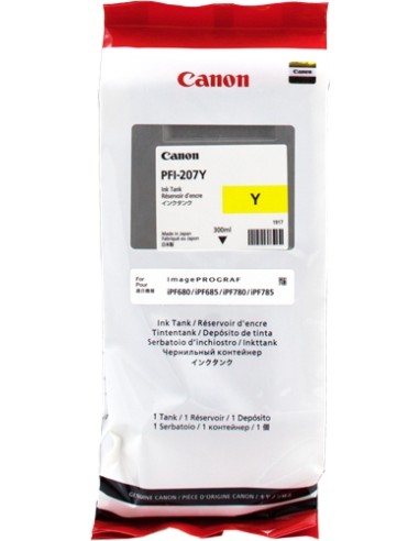 Canon PFI207 Amarillo Cartucho de Tinta...