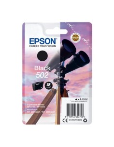 Epson 502 Negro Cartucho de Tinta Original - C13T02V14010