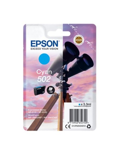 Epson 502 Cyan Cartucho de Tinta Original - C13T02V24010