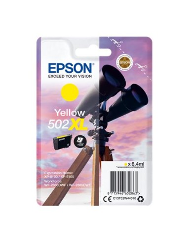 Epson 502XL Amarillo Cartucho de Tinta Original - C13T02W44010