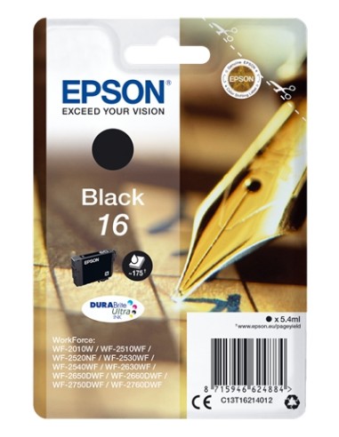 Epson T1621 Negro Cartucho de Tinta Original - C13T16214012