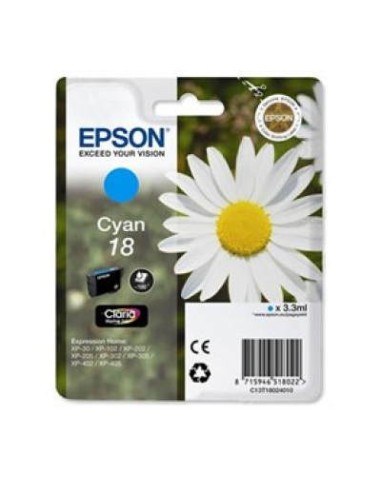 Epson T1802 (18) Cyan Cartucho de Tinta Original - C13T18024012