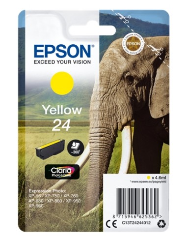 Epson T2424 (24) Amarillo Cartucho de Tinta Original - C13T24244012