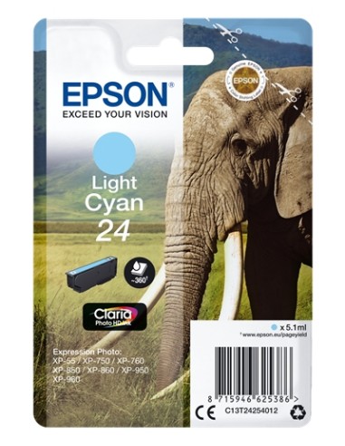 Epson T2425 (24) Cyan Light Cartucho de Tinta Original - C13T24254012