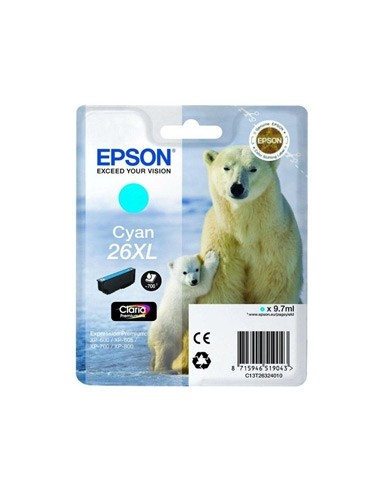 Epson T2632 (26XL) Cyan Cartucho de Tinta Original - C13T26324012