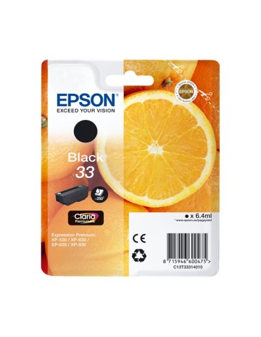 Epson T3331 (33) Negro Cartucho de Tinta Original - C13T33314012