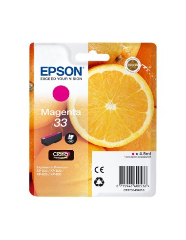 Epson T3343 (33) Magenta Cartucho de Tinta Original - C13T33434012