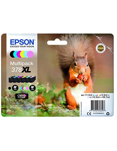 Epson 378XL Pack de 6 Cartuchos de Tinta Originales - C13T37984010