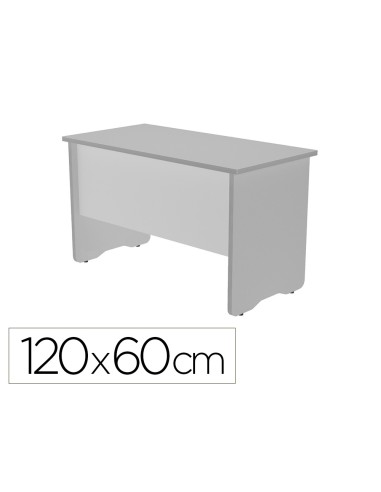 Mesa de oficina rocada work 2000ab02 aluminio gris 120x60 cm