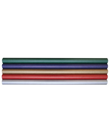 Papel de regalo colores lisos kraft rollo de 2 x 070 mt 60 gr