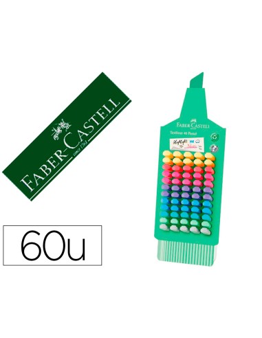 Rotulador faber fluorescente 1546 expositor de 60 unidades colores surtidos