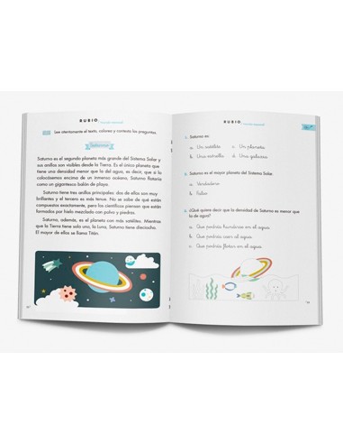 Cuaderno rubio competencia lectora 2 mundo espacial