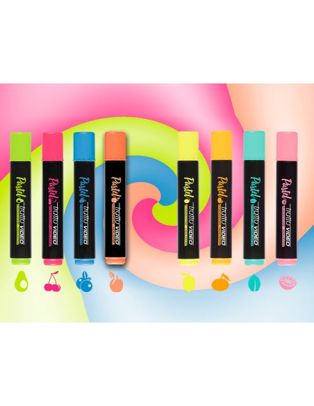 Rotulador tratto video pastel fluorescente expositor de 48 unidades colores surtidos