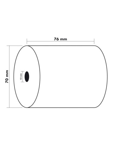 Rollo sumadora exacompta electro offset 76 mm x 70 mm 60 g m2