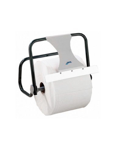 Portabobina industrial jofel metalico mural con sierra de corte para bobinas de hasta 500 m 435x416x285 mm