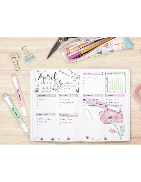 Rotulador stabilo fluorescente swing cool pastel deskset estuche de 18 unidades colores surtidos