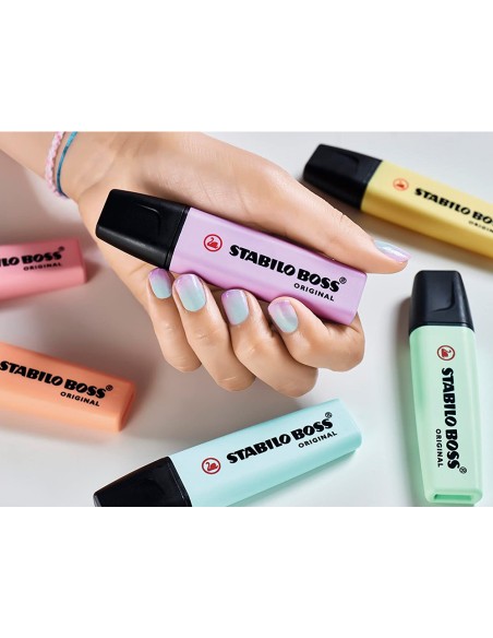 Rotulador stabilo boss fluorescente 70 pastel deskset estuche de 15 unidades colores surtidos