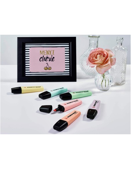 Rotulador stabilo boss fluorescente 70 pastel deskset estuche de 15 unidades colores surtidos