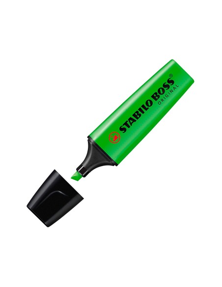 Rotulador stabilo boss fluorescente 70 verde estuche de 4 unidades