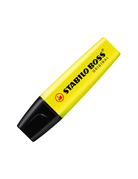 Rotulador stabilo boss fluorescente 70 amarillo estuche de 4 unidades