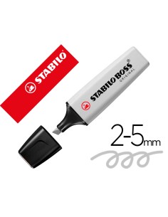 Rotulador stabilo boss fluorescente 70 pastel gris polvoriento
