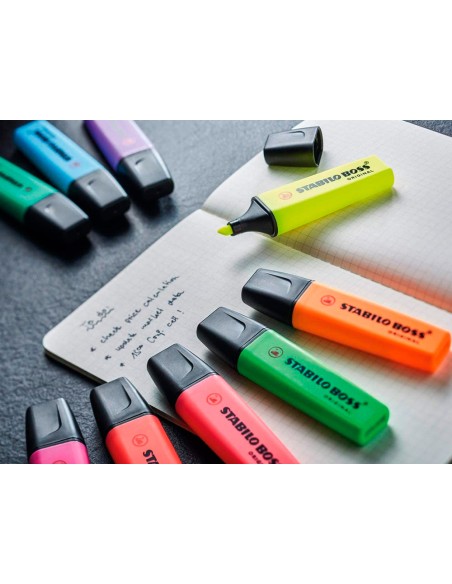 Rotulador stabilo boss fluorescente 70 pastel gris polvoriento